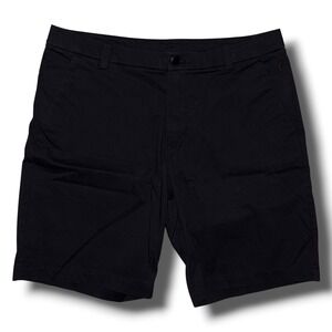 Lululemon Mens Commission Short 9" Warpstreme Black Chino Shorts Size 34
